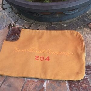 Vintage Rome Trust Company Tan and Brown Money Bag